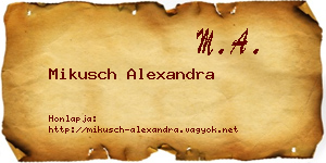 Mikusch Alexandra névjegykártya