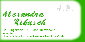 alexandra mikusch business card